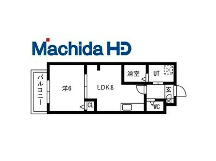 ジーイーセットノース(1LDK/1階)の間取り写真