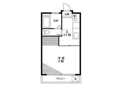 坂巻ビル(1K/2階)の間取り写真