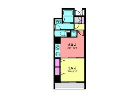 サクラ ポート(1DK/8階)の間取り写真