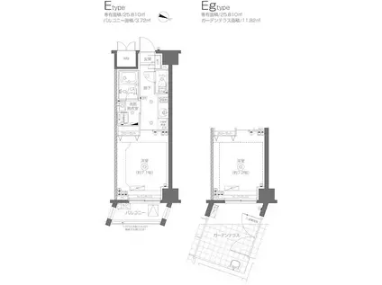 ZOOM北千住(1K/2階)の間取り写真