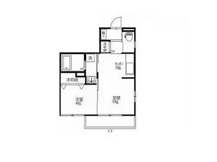 エルメゾンイシイ F(1LDK/1階)の間取り写真