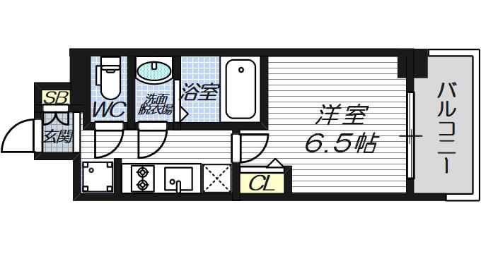 ファステートOSAKAシティゲート(1K/3階)の間取り写真