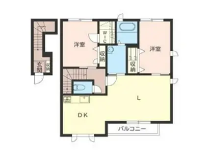 ボーテヴィラージュI番館(2LDK/2階)の間取り写真