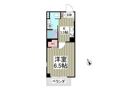 ブオンサンヴァレンティーノ(1K/8階)の間取り写真