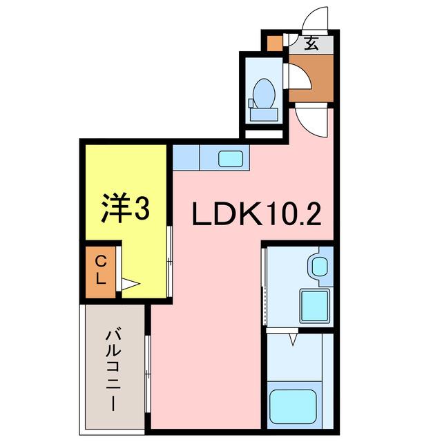 JACK HACHIMANIV(1LDK/1階)の間取り写真