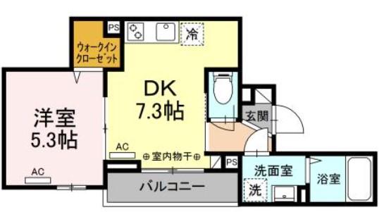 アヴァンス東日暮里(1DK/2階)の間取り写真