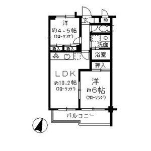 グランドール大幸II(2LDK/1階)の間取り写真