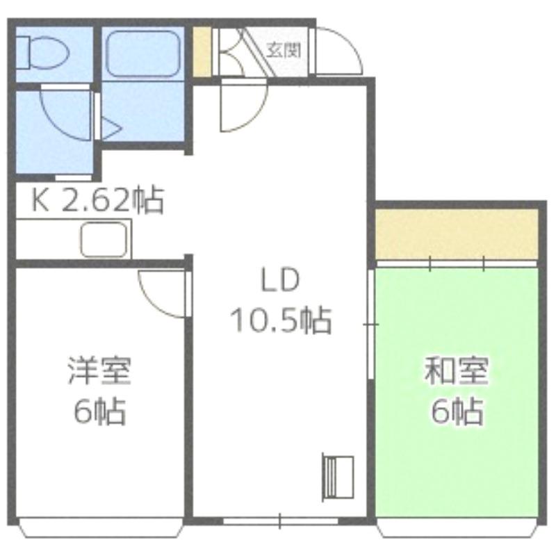 ハイツシーマ(2LDK/3階)の間取り写真
