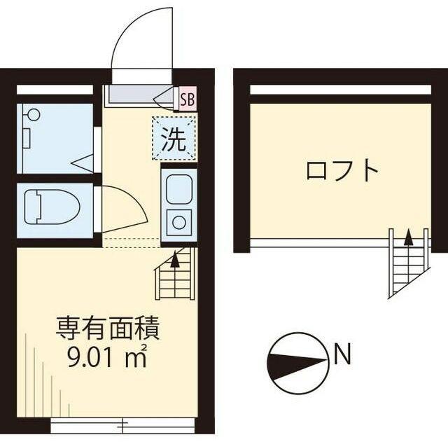 フィリップ東中野(ワンルーム/2階)の間取り写真