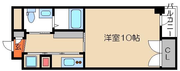 つばらつばら(1K/2階)の間取り写真