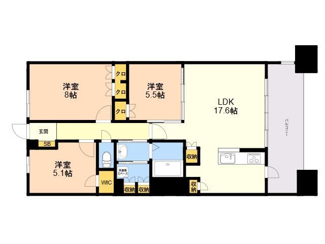 NUDGEONE.照葉(3LDK/11階)の間取り写真