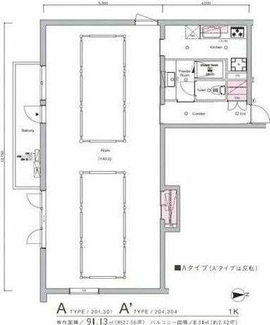 SYLA TERRACE KAMAKURA(1K/3階)の間取り写真