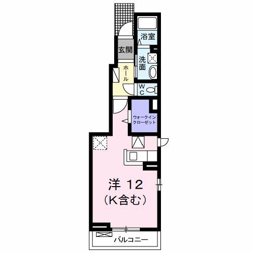 スリースター(ワンルーム/1階)の間取り写真