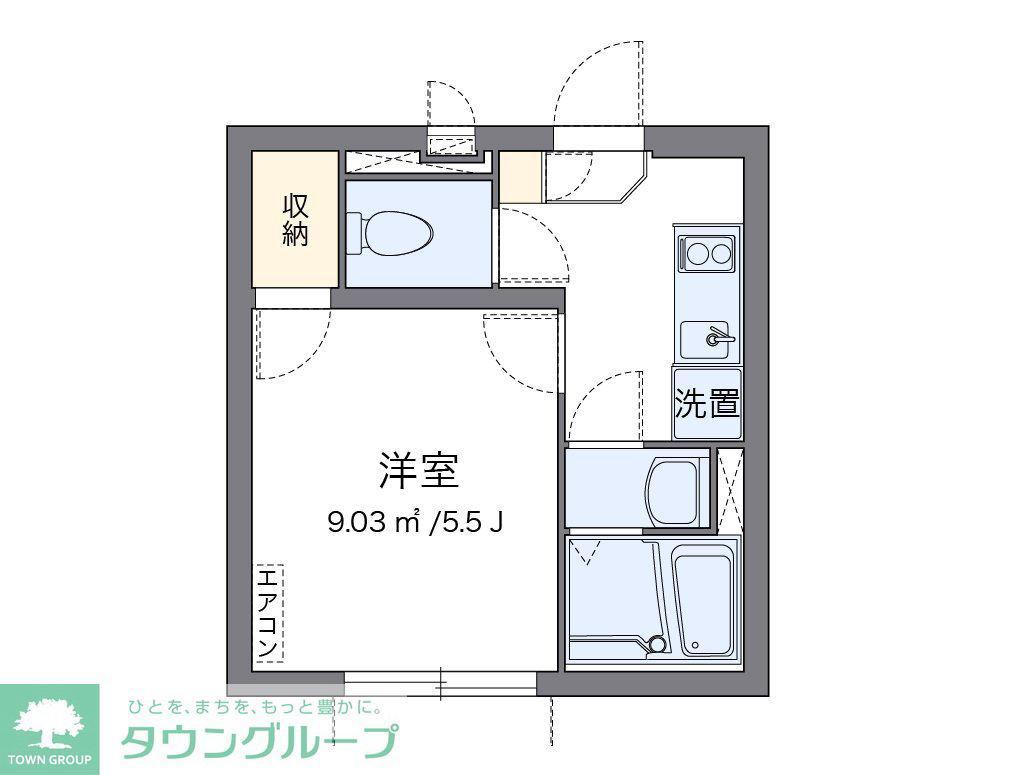 クレイノKMメゾン(1K/1階)の間取り写真