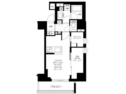 クレヴァンス本郷春日ステーションフロント(1LDK/7階)の間取り写真