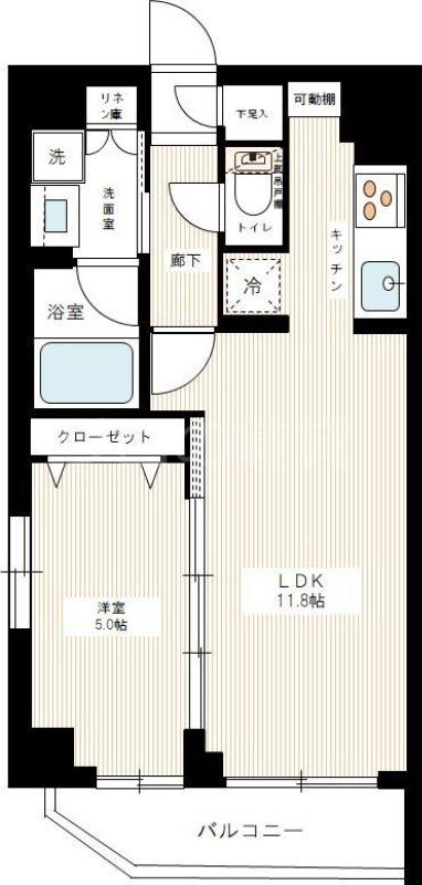 ブライズ大森東QUATTRO(1LDK/2階)の間取り写真