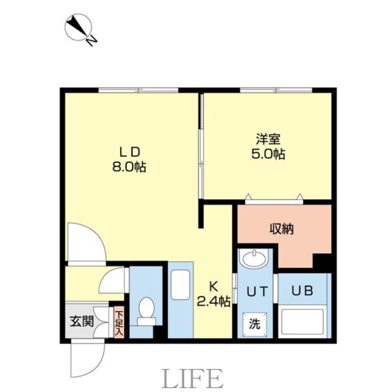 グランメール 恵翔(1LDK/4階)の間取り写真