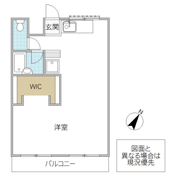 ウエストヒル(ワンルーム/1階)の間取り写真