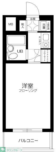 ルーブル新宿西落合(1K/2階)の間取り写真
