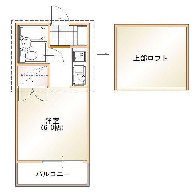 CAMIAB(1K/2階)の間取り写真