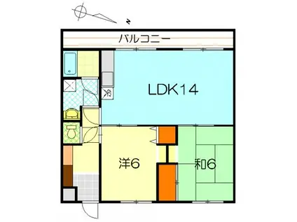 DOマンションB(2LDK/1階)の間取り写真