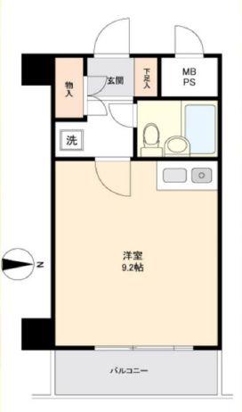 ダイアパレス尾久駅前第2(ワンルーム/2階)の間取り写真