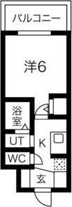 エステムコート名古屋ステーションクロス(1K/6階)の間取り写真