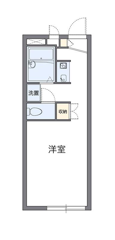 あげきゅう(1K/1階)の間取り写真