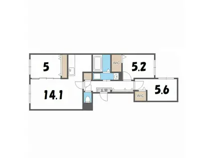 癒禅147(3LDK/4階)の間取り写真