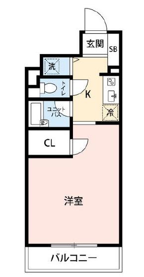 マイナビステイ芝1丁目ハイツ(1K/6階)の間取り写真