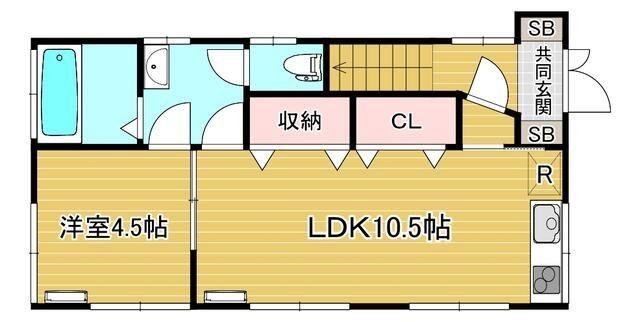 MAISON OKADA(1LDK/1階)の間取り写真