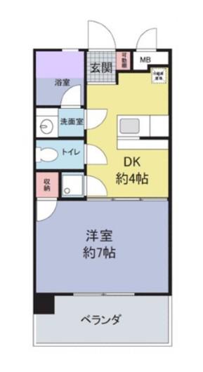 シャンティーコート(1DK/3階)の間取り写真