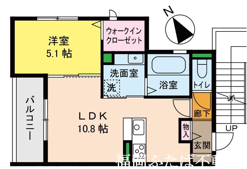 ARETE野芥駅東(1LDK/3階)の間取り写真