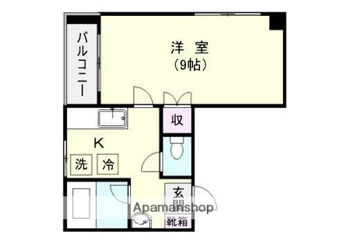 キンシ堂ビル(1K/3階)の間取り写真