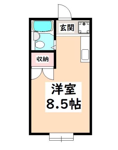 ビレッジ藤井(ワンルーム/1階)の間取り写真