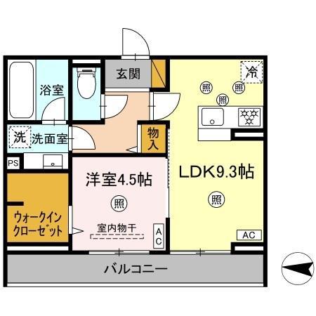 B-KUBUS(1LDK/3階)の間取り写真