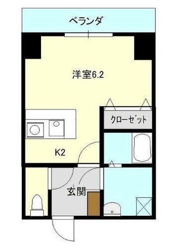 ドルフィン松縄(ワンルーム/3階)の間取り写真