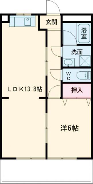 プラムハイツ(1LDK/3階)の間取り写真