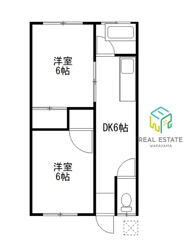 築港ハイツ(2DK/2階)の間取り写真