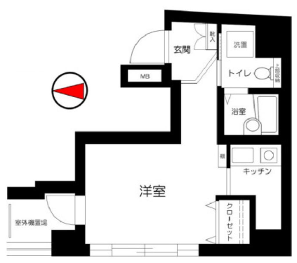ソリティア四谷荒木町(ワンルーム/7階)の間取り写真