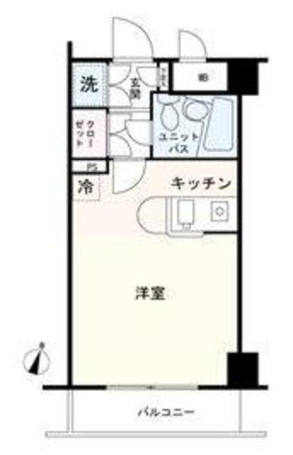 ワコーレ新小岩(ワンルーム/1階)の間取り写真