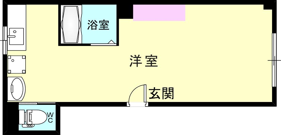 SS福原ビル(ワンルーム/2階)の間取り写真