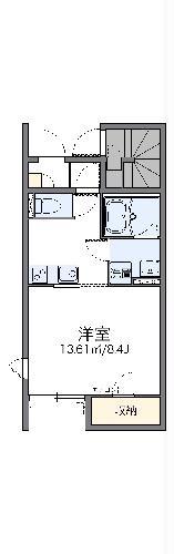 レオネクストコスモス(1K/1階)の間取り写真