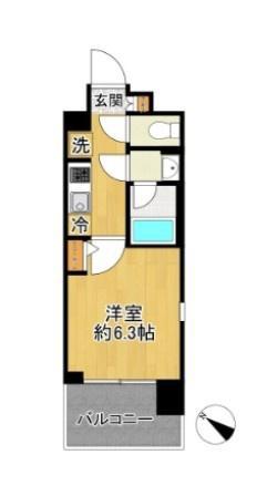 プロスタイルウェルス横浜天王町SR(1K/2階)の間取り写真