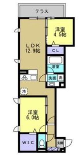 ルーチェ・フォレ(2LDK/3階)の間取り写真