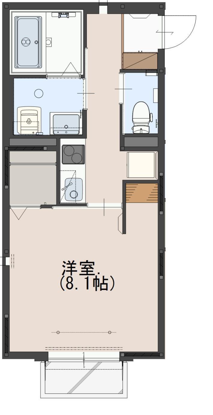 コンフォーティア並榎(1K/1階)の間取り写真