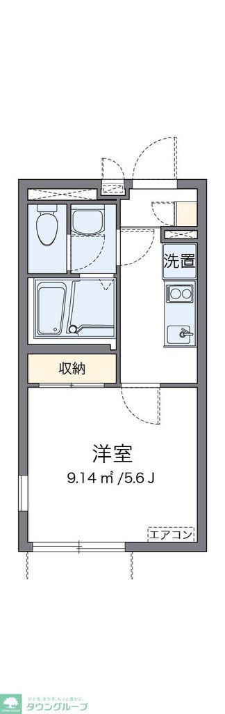 レオネクスト西品川第7(1K/1階)の間取り写真