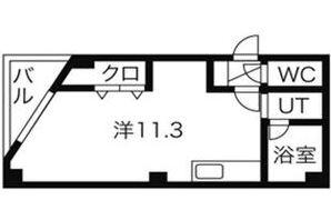プレジール本郷(1DK/2階)の間取り写真