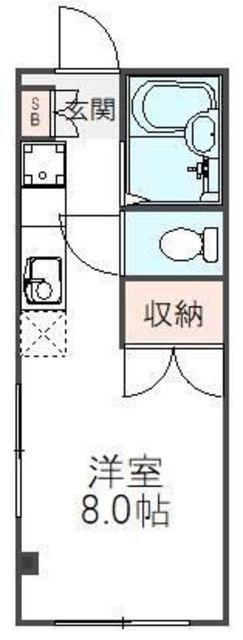 府中シティ(ワンルーム/1階)の間取り写真