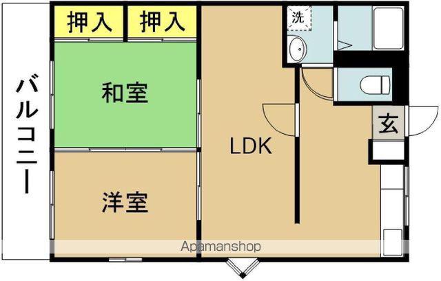 コンフォートシンビュー(2LDK/2階)の間取り写真